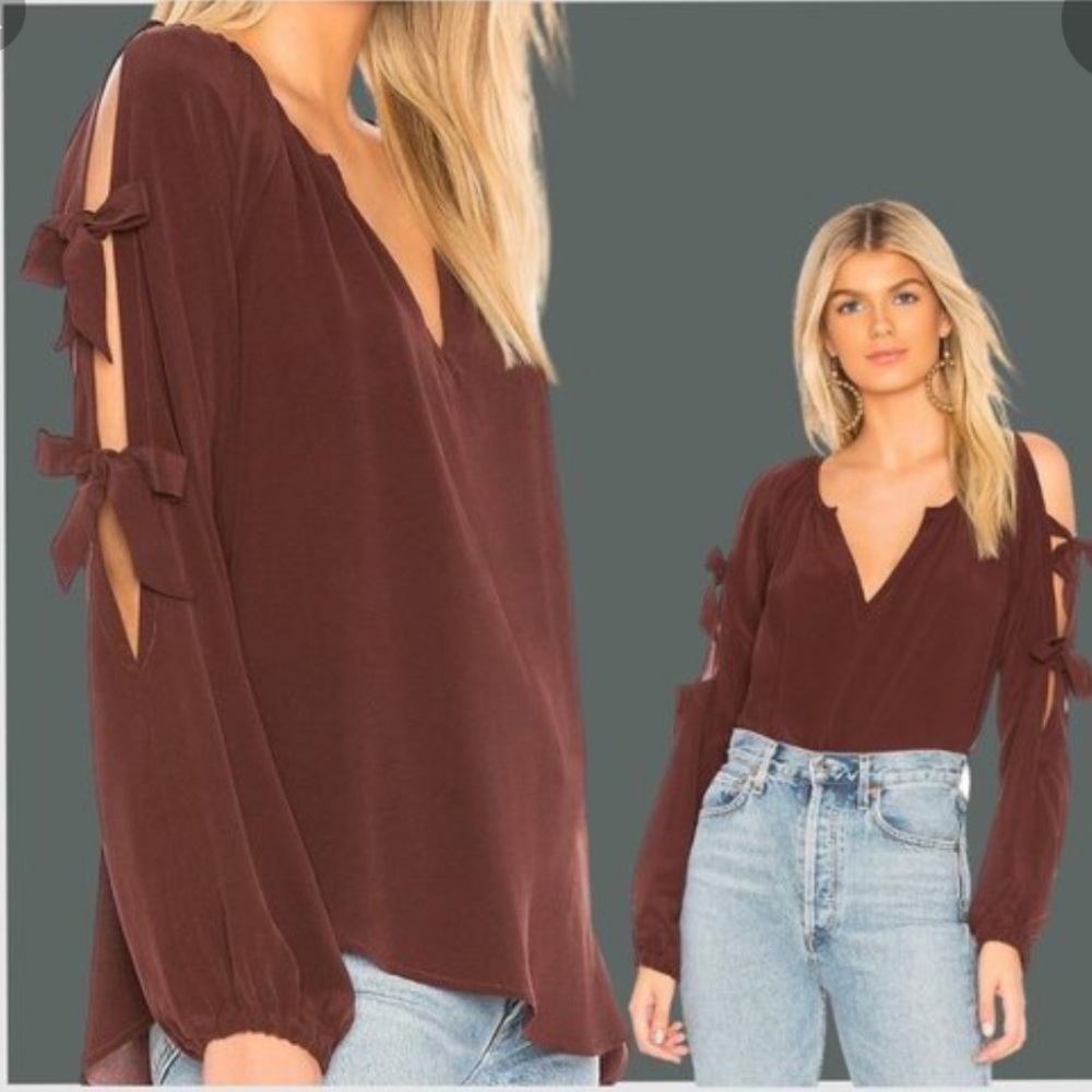 CHASER Tie-Sleeve SILK top